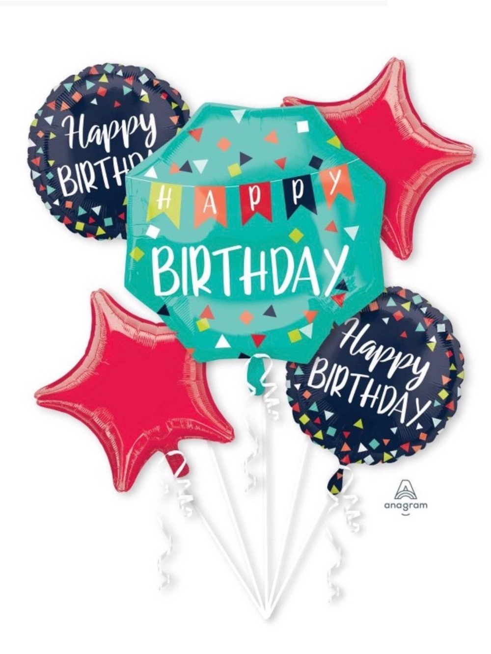 Anagram Happy Birthday Foil Balloons